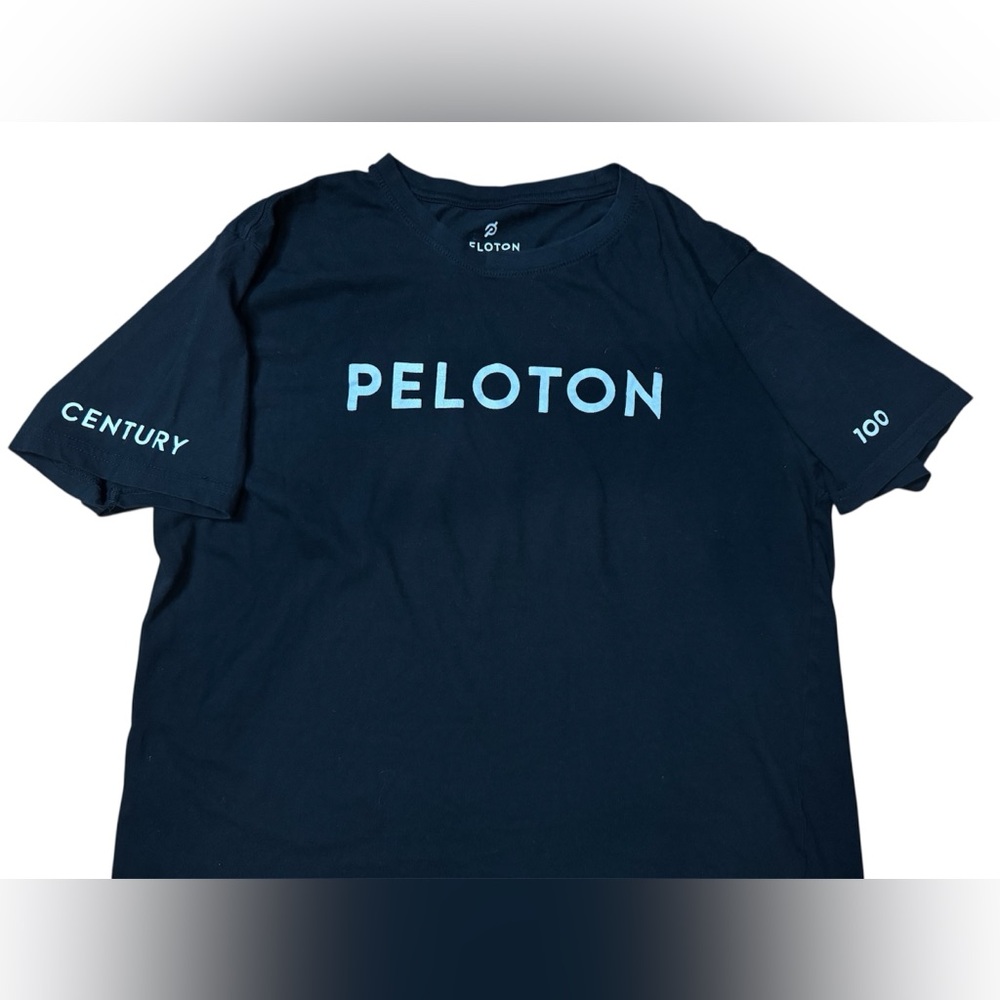 Peloton Men's Black 100 Ride Short Sleeve Tee, large